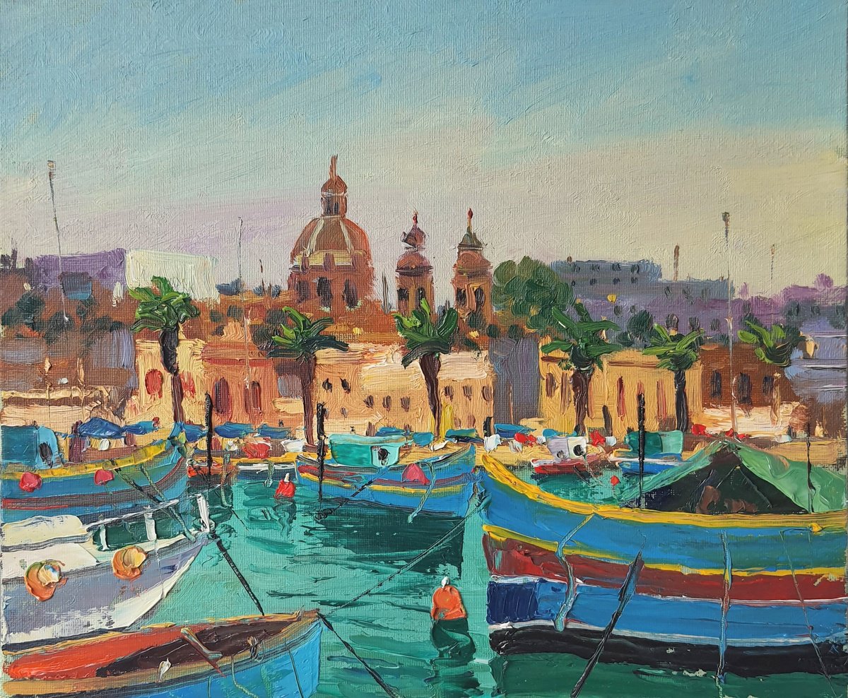 Malta Valletta harbour by Roberto Ponte