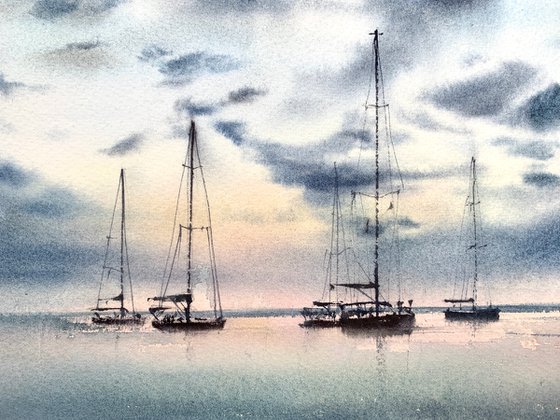 Yachts at anchor #5