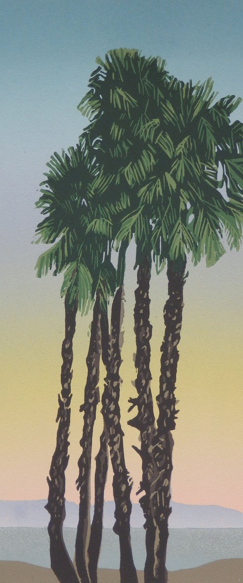 Palm Trees at Dusk by Kirstie Dedman