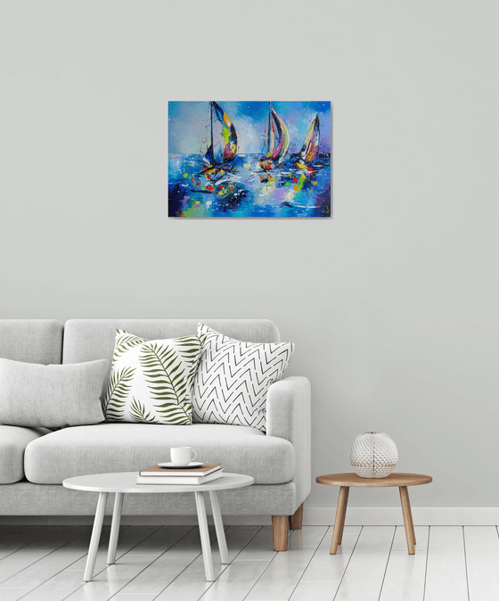 SAILING RACES(framed)