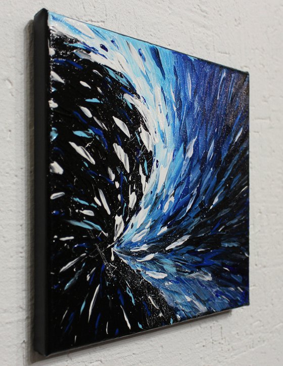 White and blue eruption