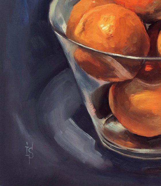 Oranges in the Glass Bowl