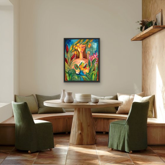 Nature: A Vivid Fusion of Figure and Flora