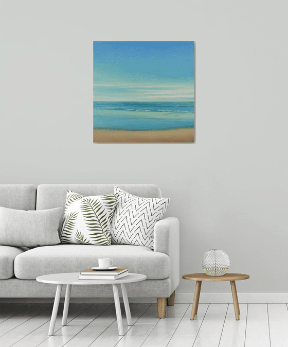 Beach Reflections - Blue Sky Seascape