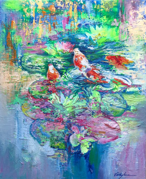 Fish in the pond.