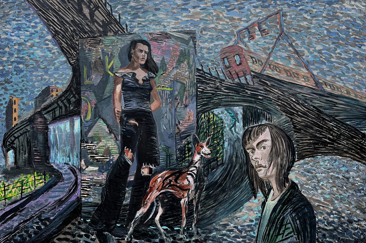 Expressive Portrait Oil Painting By Frank Creber, 41 X 28, Tom Thumbs Arch 2023, Original Artwork