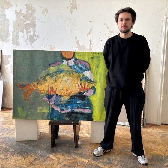 Self-Portrait with Fish