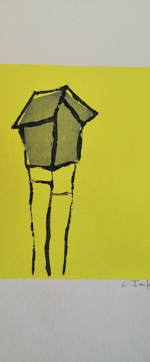 Stilts on Yellow 2 by Lee Jenkinson