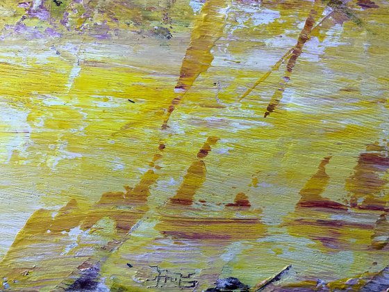 "What Are You, Yellow?" - Save As A Series - Original PMS Abstract Diptych Acrylic Paintings On Reclaimed Wood - 52" x 26"