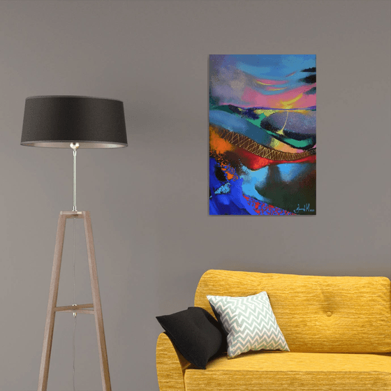 "Movement in time" Original painting Oil on canvas Abstract Home decor