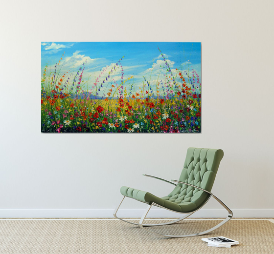 Summer flowers in the field
