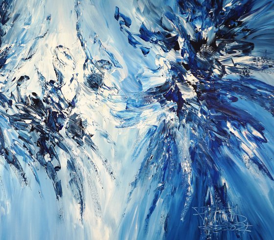 Blue Energy XL 1 Acrylic painting by Peter Nottrott | Artfinder