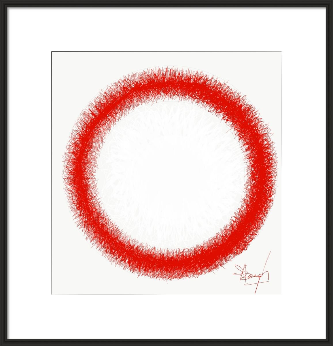 Abstract Giclee Print By Shabs Beigh, 20 X 20", Autumn ???? 2, Original Artwork