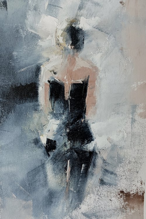 Abstract figurative artwork. Oil painting by Marinko Šaric