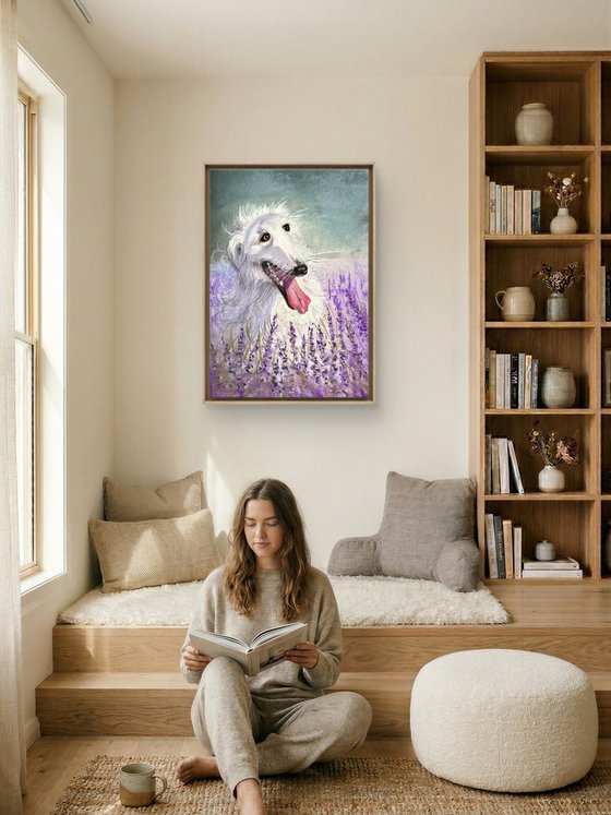 Dog Portrait Lavanda Field
