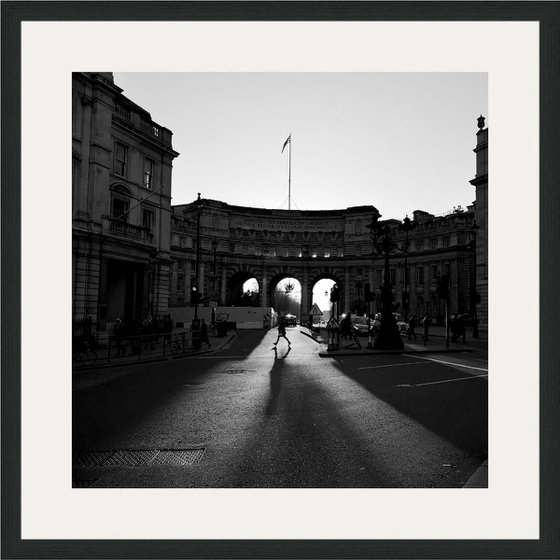 Between Two Paths - Classic Street Photography Print, 21x21 Inches, C-Type, Framed