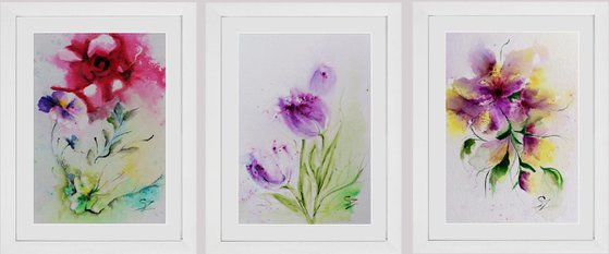 Flower  Triptych