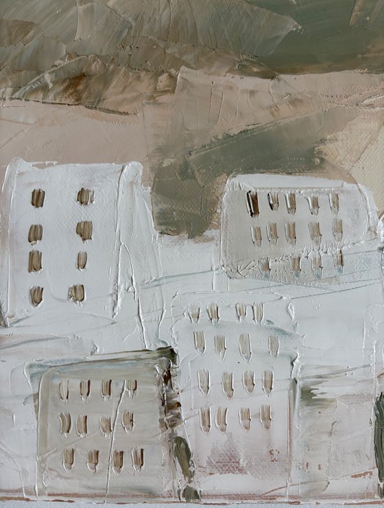 Coastal white mediterranean houses