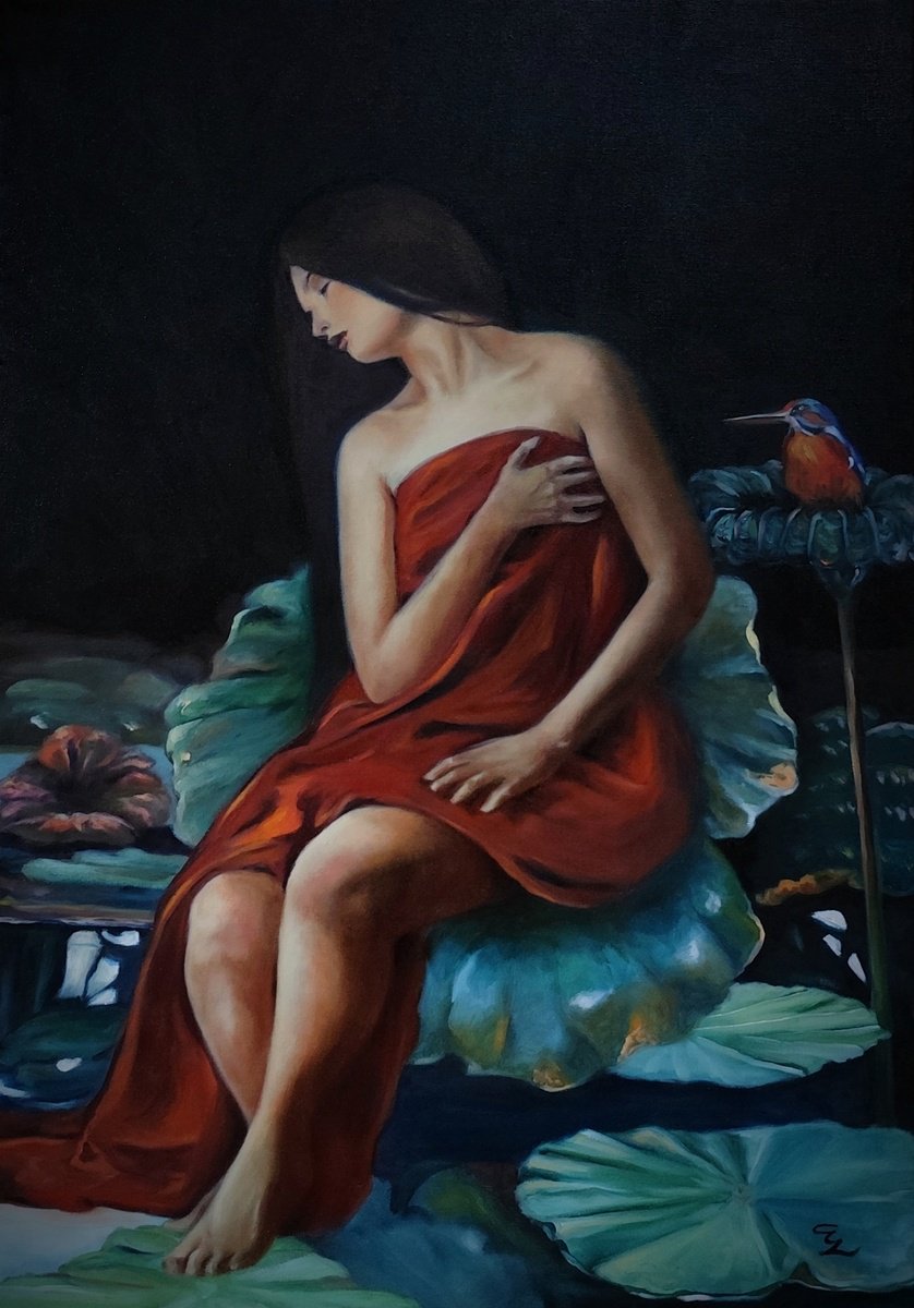 Surrealistic Oil Painting , The Still Sentinel By Veronica Ciccarese, 14 X 20, Artwork For Sale On Artfinder