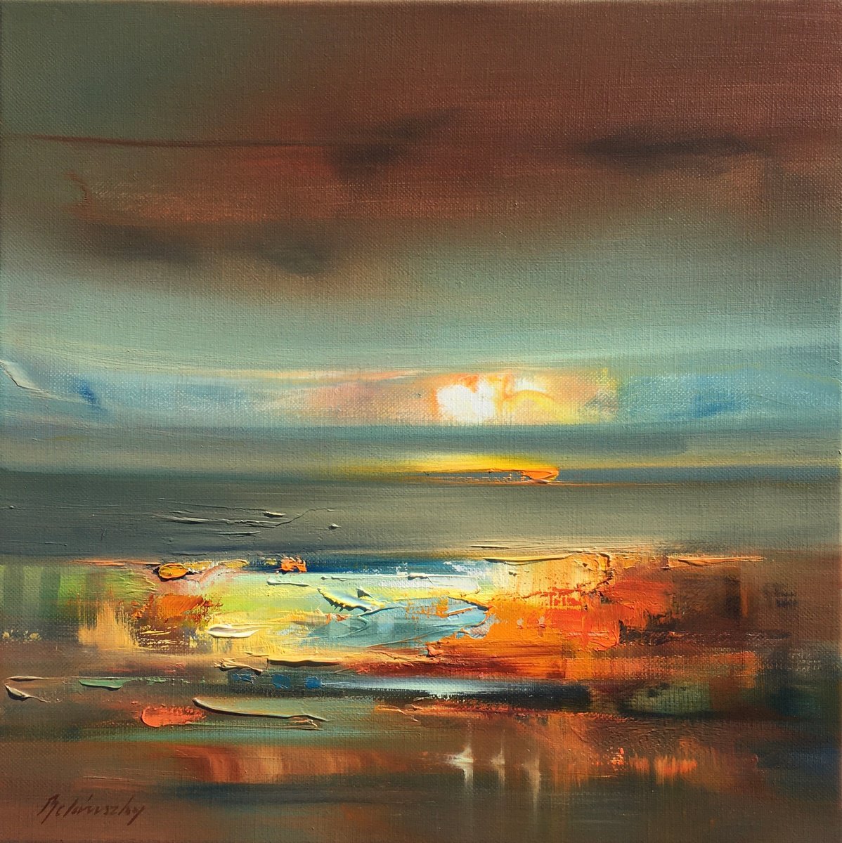 Feel The Warmth By Beata Belanszky Demko, 16 X 16, Artwork For Sale On Artfinder