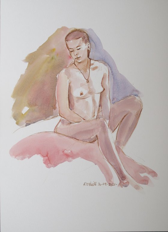 Seated female nude