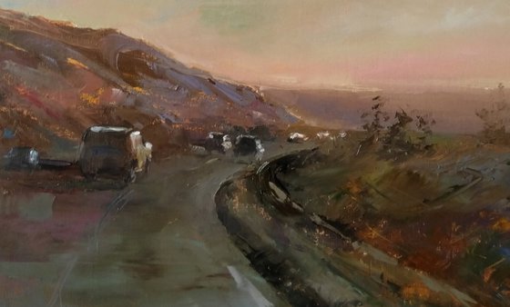 High way(34x50cm, oil painting, ready to hang)