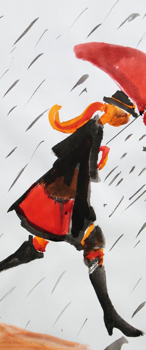 Rainy day / 39 x 28.3 cm by Alexandra Djokic
