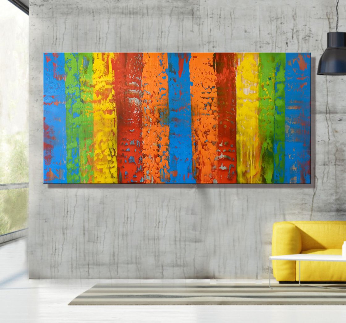 handmade abstract paintings 200x100 xxl 