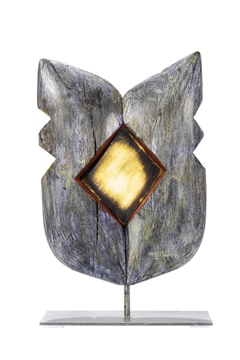 Animal Wood Sculpture By George Troyanov, 7 X 12, Night Butterfly, Original Artwork