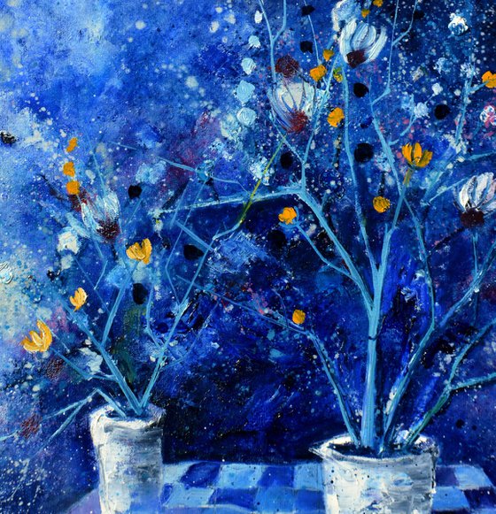 abstract blue Still life