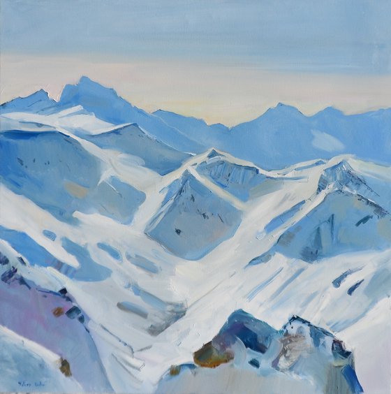 " Mountains in winter "