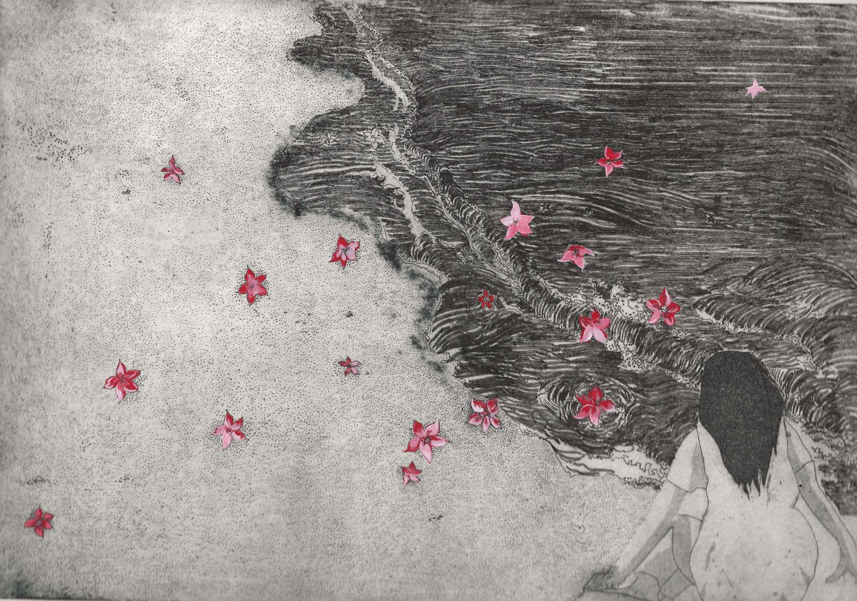 Illustrative Landscape Etchings & Engravings By Jane Daniell, 12 X 9, Esperanza, Original Artwork