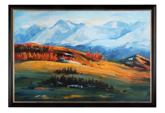 Oil painting Landscape Mountains