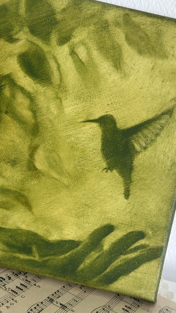 Stay a Little Longer - Green Hummingbird
