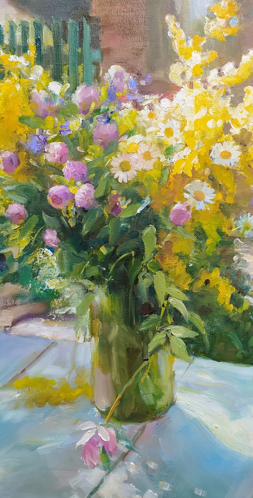 Wildflowers on a table by Valentina Andrukhova