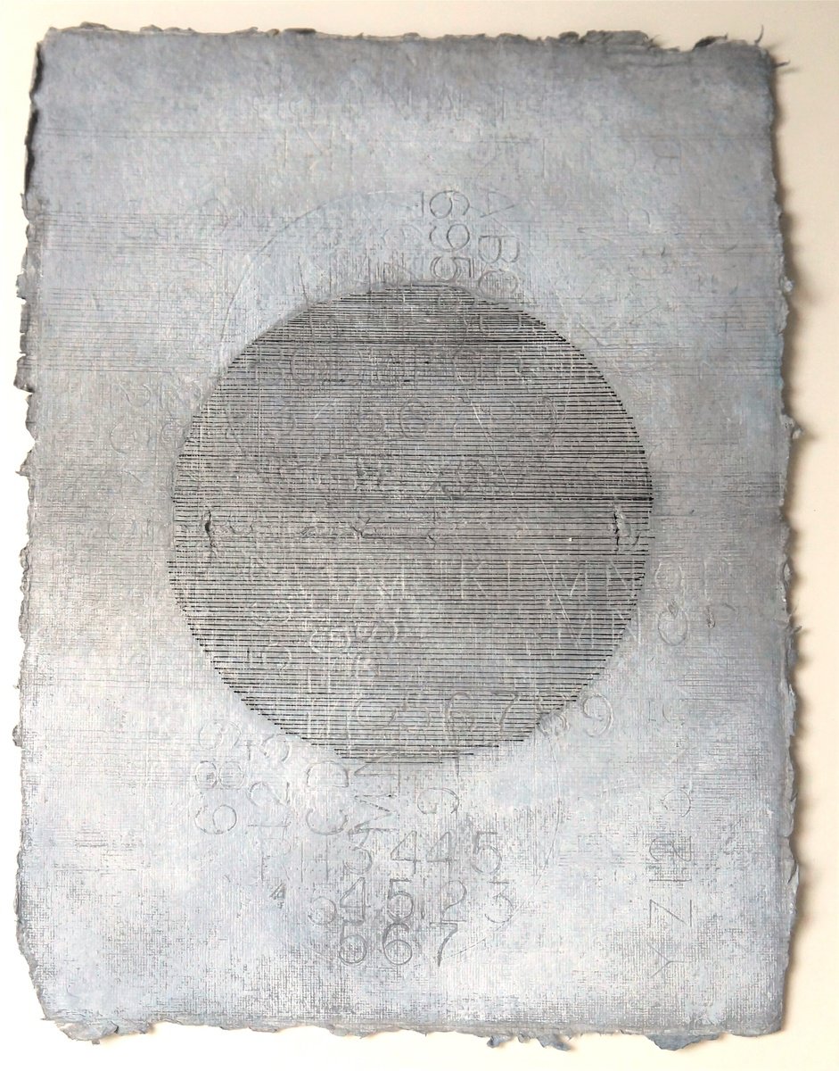 Organic Abstract Painting By Anna Jannack, 10 X 13, Symbols Xii, Original Artwork