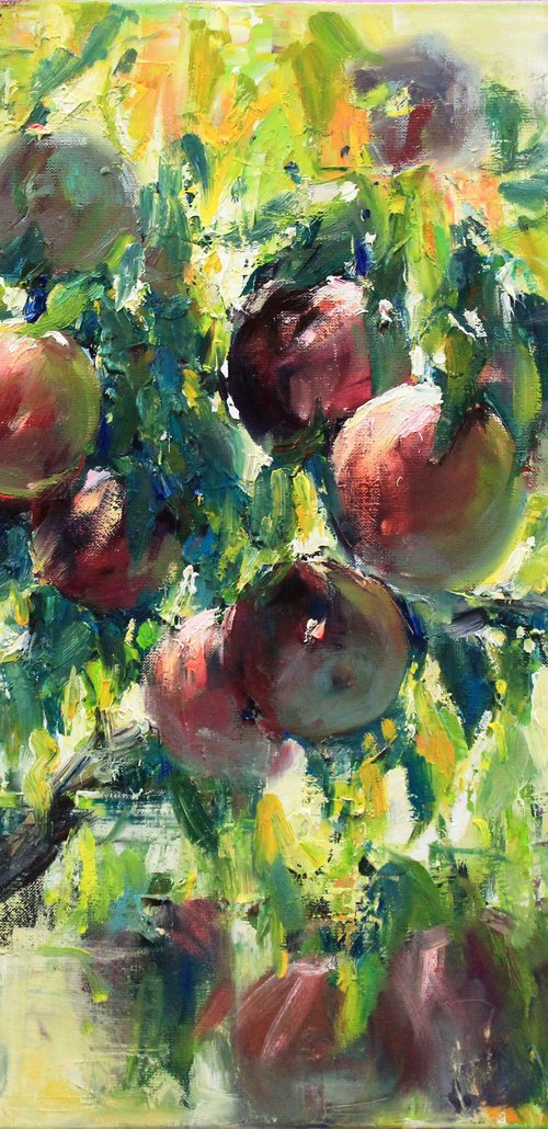 Apples in the garden by Sergei Chernyakovsky