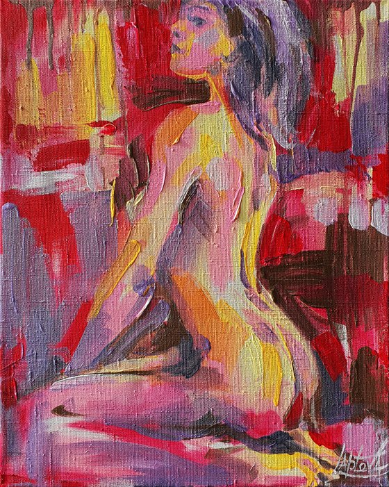 Nude woman figure - Evening magic