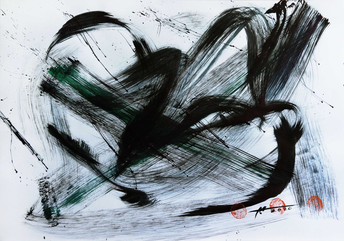 Abstract Acrylic Painting By Anatoliy Menkiv, 33 X 24, #1 Metaphysics Series, Original Artwork