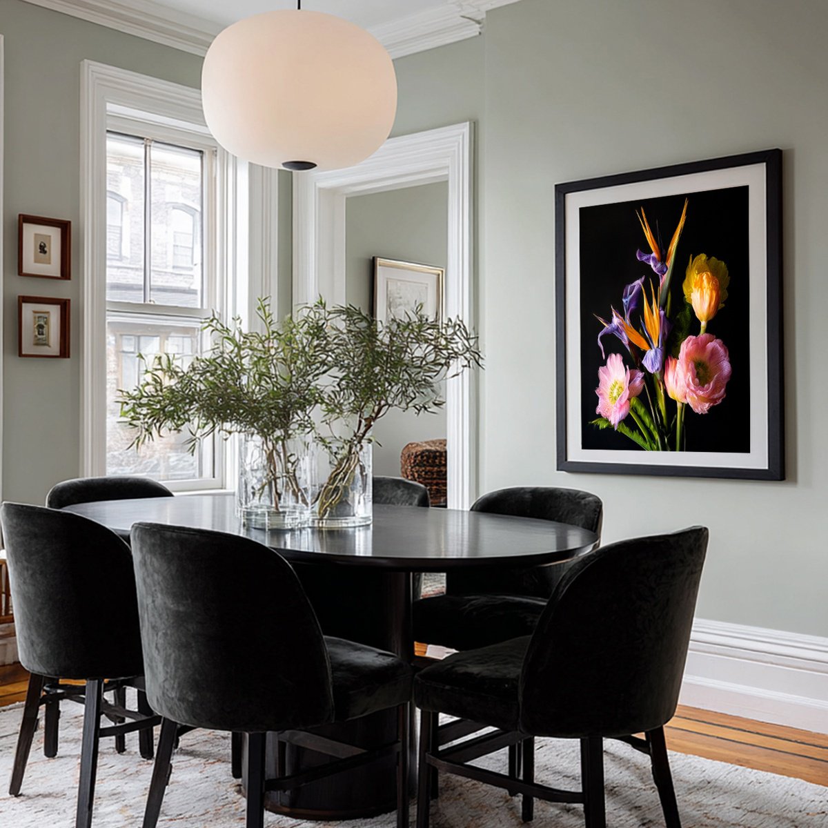 Photorealistic Botanical Photograph By Michael Filonow, 32 X 32", Melting Bloom, Original Artwork