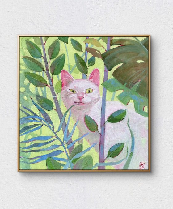 The cat in the jungle