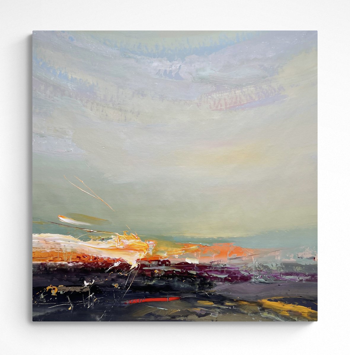 Abstract Acrylic Painting By Nazarii Medvid, 35 X 37", Depth Of Nature 221, Original Artwork