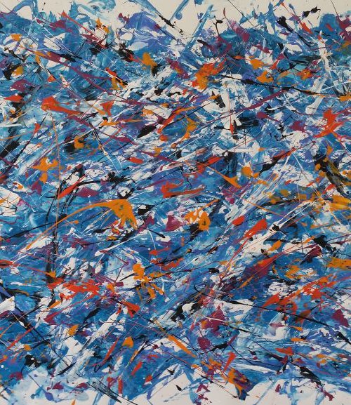 Abstract minimalism ACRYLIC PAINTING on CANVAS by M.Y. by Max Yaskin