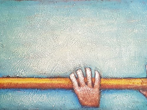 Aqua Fluit II ( 100cm x 30cm) by Zhana Viel