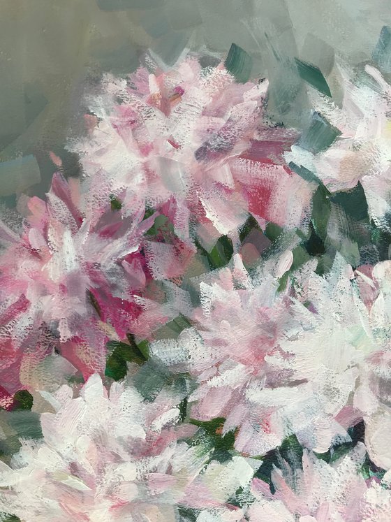 Peonies for you. 3. one of a kind, handmade artwork, original painting.