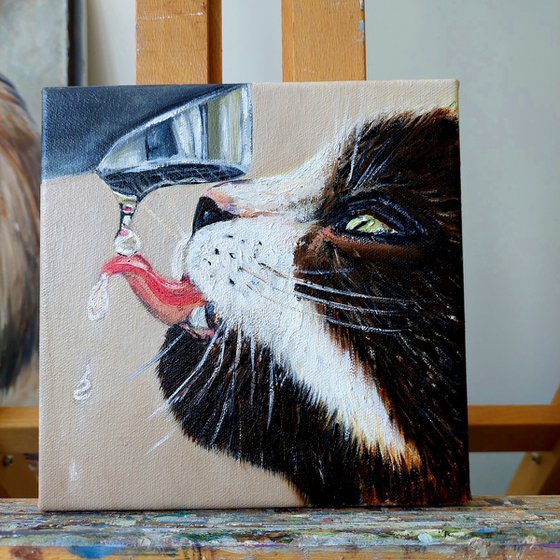Thirsty Cat