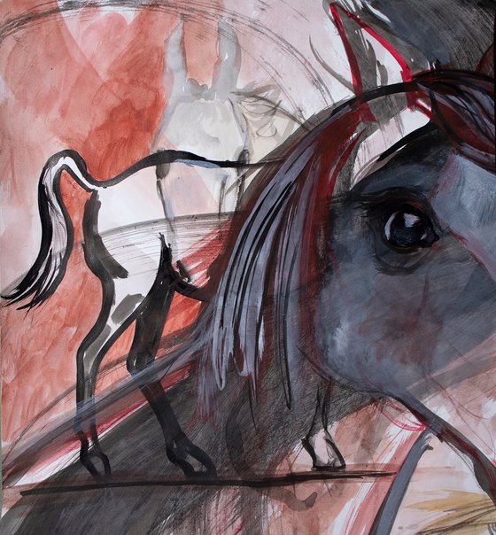 Horses abstraction sketch