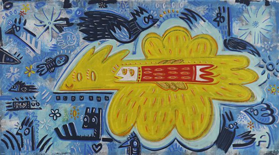 LET'S FLY TOGETHER 119x214cm