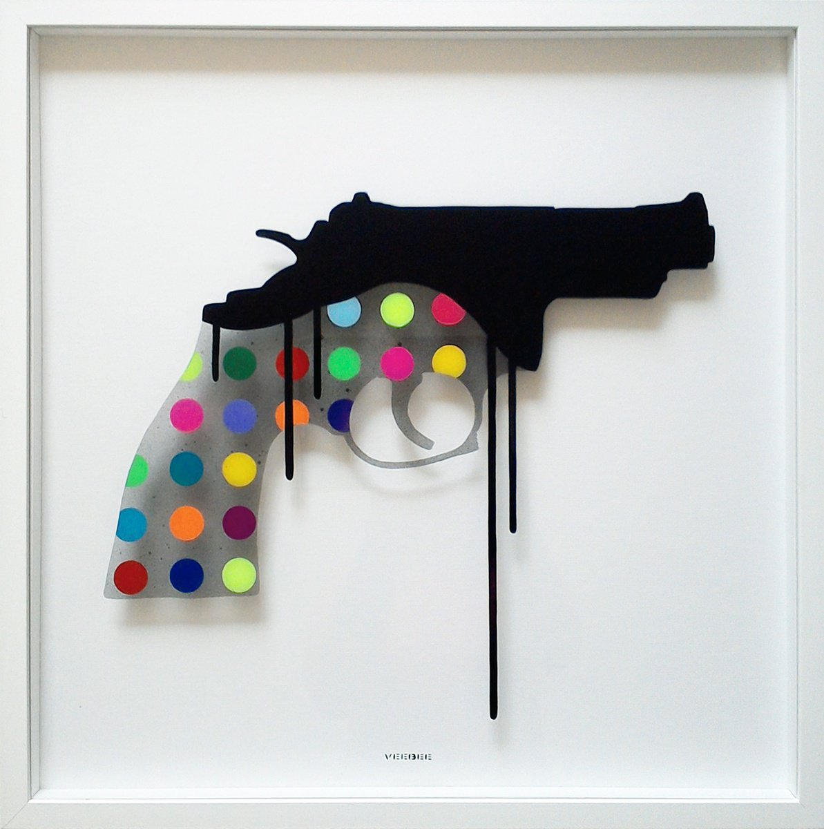 Glass Gun- Smoke Spray paint painting by VeeBee | Artfinder