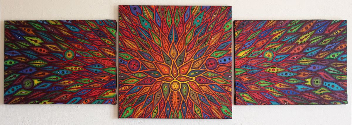 Abstract Acrylic Painting By Jonathan Pradillon, 48 X 16, Diffusion, Original Artwork